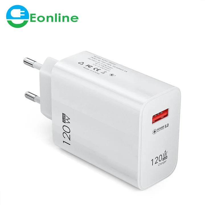 

EONLINE 120W USB Charger Fast Charging QC3.0 USB C Cable Type C Cable Mobile Phone Chargers For Huawei Samsung Xiaomi Quick Char