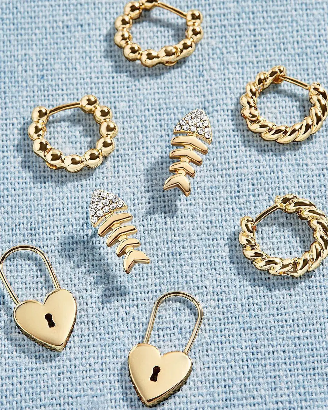 

JUHU new copper round bead beanie chain earrings gold diamond geometric earrings metal alloy jewelry series for women
