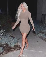 

hot item ebay women fashion vestidos sexy elastic long sleeve casual dress for ladies