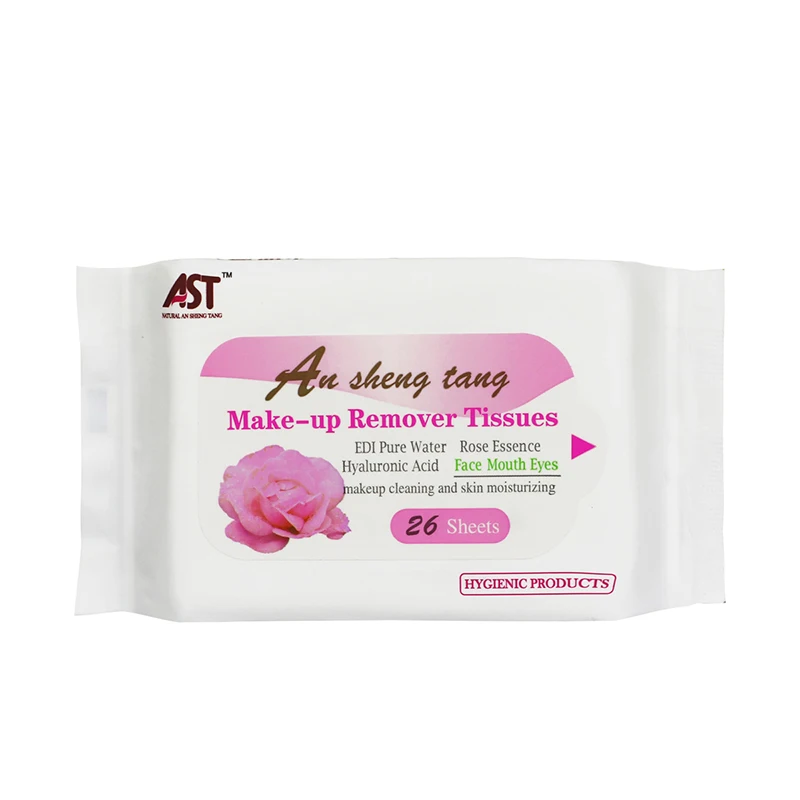 

26 Sheets AST Rose Fragrance Makeup Remover Wet Wipes Face Cleaning Wipes Feminine Wipes