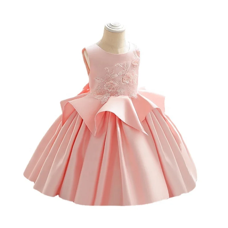 

Baby Girls Dress Flower Kids Church Dresses Children Off shoulder Party Frock Wear girl dress