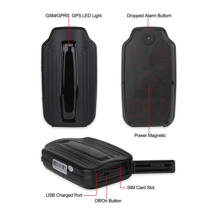 2G Car GPS Tracker LK209A Magnetic Large Capacity Long Standby GPS Tracking Device Geo-fence Real time Tracking AGPS locating