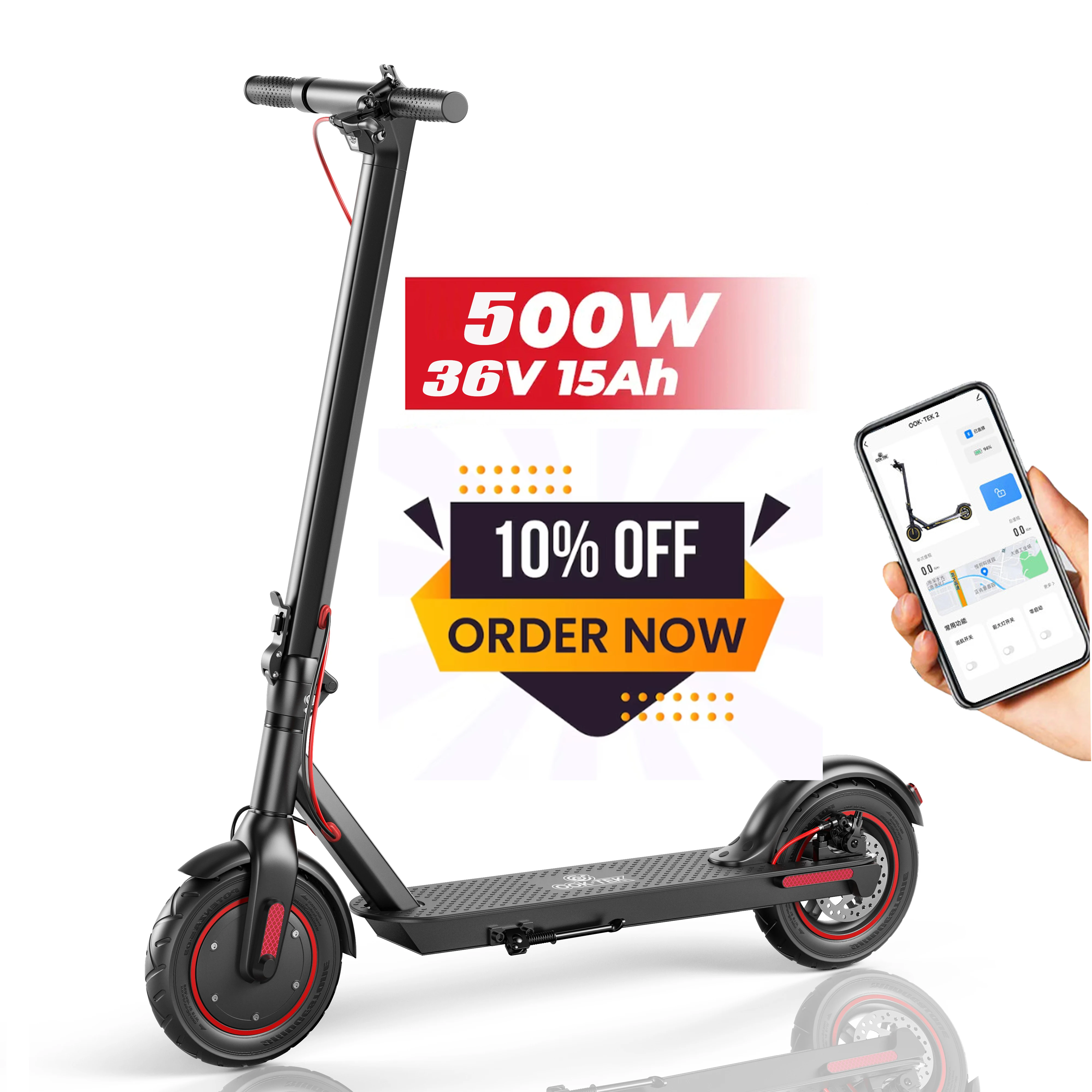 

Fast shipping from EU USA UK warehouse foldable e scooter with 10inch 500W motor adults electric scooters folding escooter