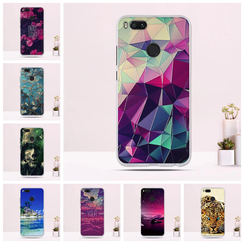 

Phone Cases For Xiaomi Mi 5X Mi A1 Case 3D Relief Back Cover Pattern Fundas Soft Silicone TPU Case Ultra Thin Covers