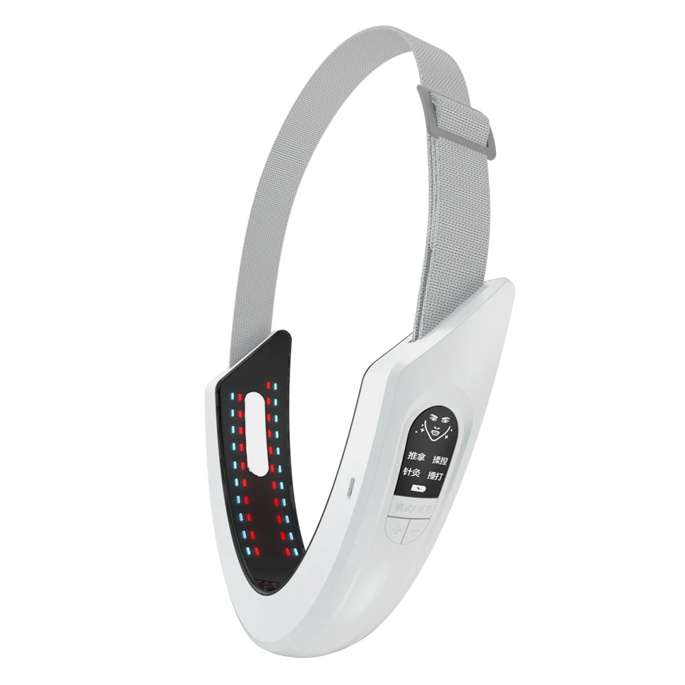

Smart portable microcurrent electric face lift slimming device thin face beauty massager, Whie