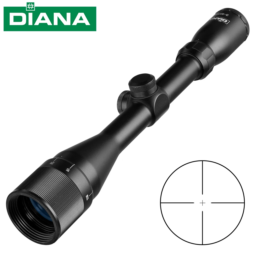 

Tactical DIANA 3-9X40 AO Riflescope One Tube Cross Dot Reticle Optical Sight Hunting Rifle Scope