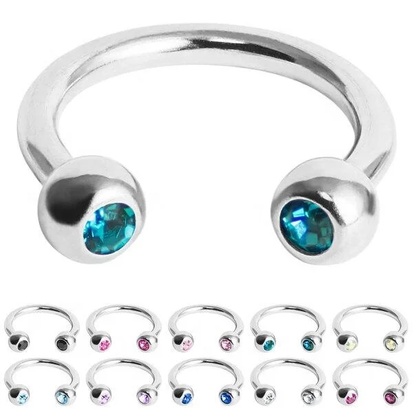 

G23 Titanium Jewelled Circular Barbell, As your requirement