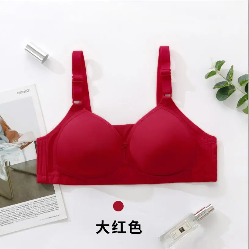 

Smooth traceless mother bra gathered bra without steel ring thin underwear women's breast