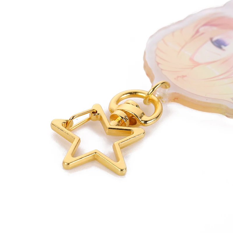 
NO MOQ double board custom logo hologram comic anime acrylic charm with your design 