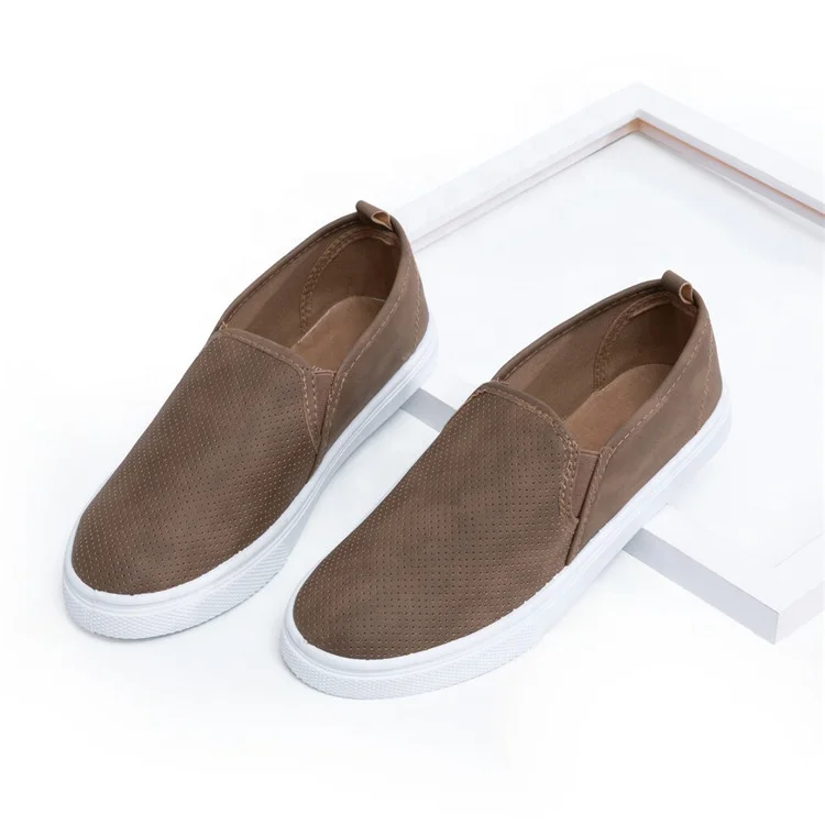 

Unisex PU Sneaker Hollow Out Breathable Women Men Custom Flats Casual Shoes Punching