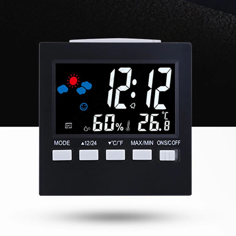 Weather Station Digital Alarm Clock Temperature Humidity Meter