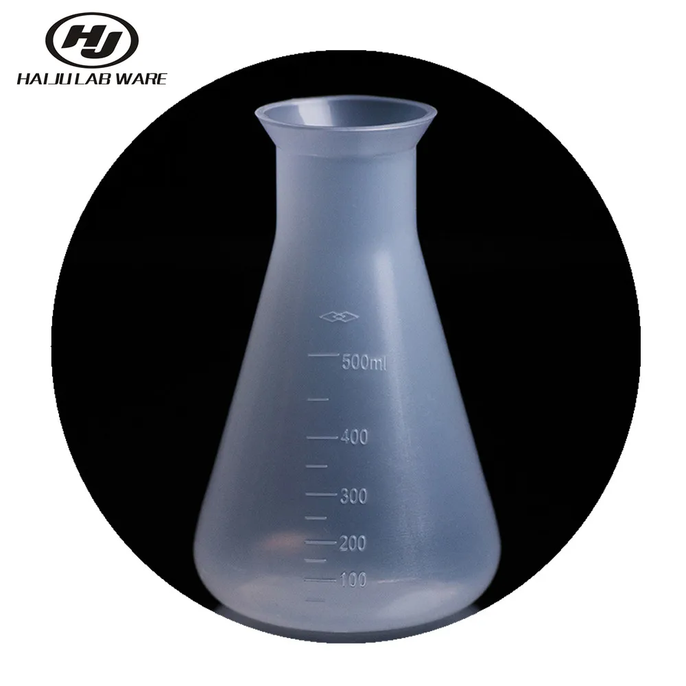 Haiju Lab Plastic Erlenmeyer Flask Narrow Neck Conical Triangle Flask