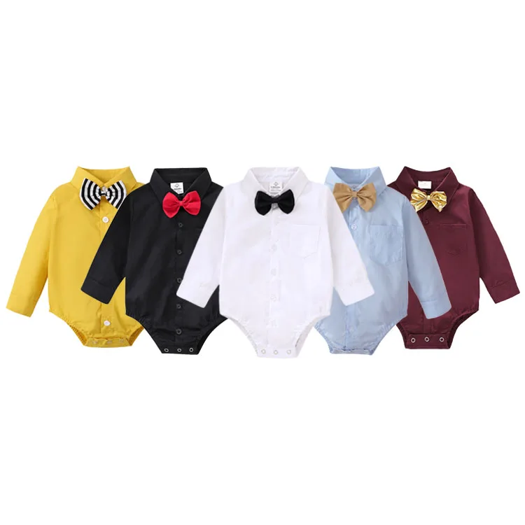 

2021 Wholesale Newborn Designers Baby Boy Shirt Dress Bodysuit Birthday Outfit Baby Clothes 1 Year, Black, white
