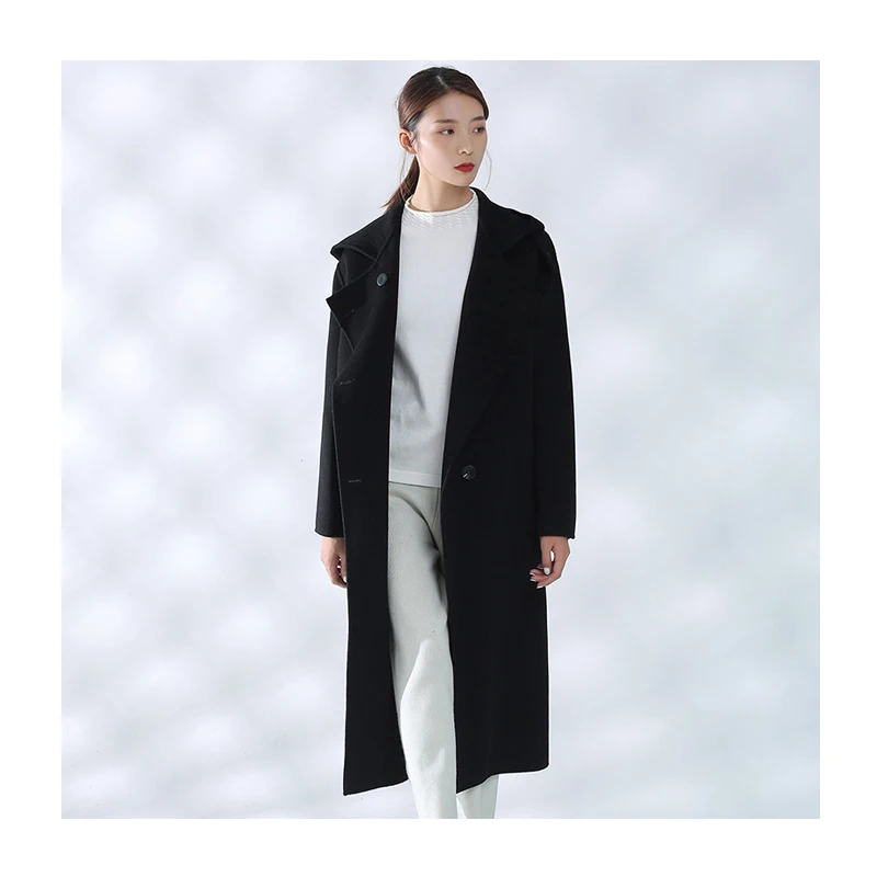 

Latest Design Ladies Woolen Coat Elegant Long Style Cashmere Coat Custom Wool Coat, Customized colors