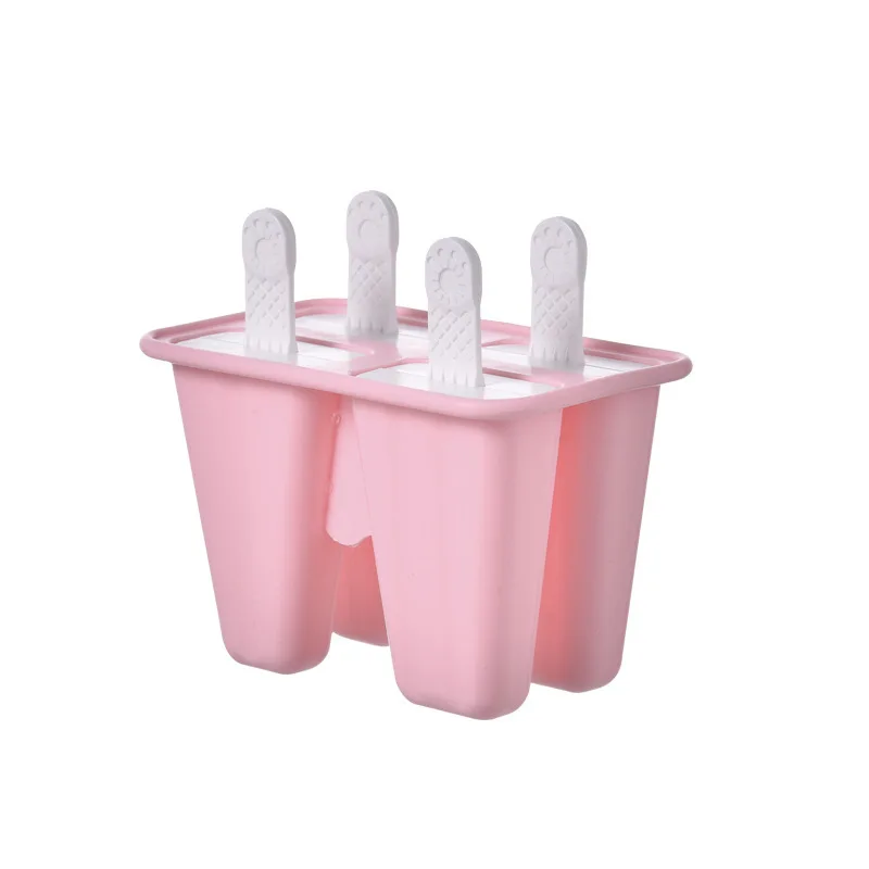 

Factory Custom Eco-friendly 4 Cavity Silicone Ice Cube Molds Popsicle Molds