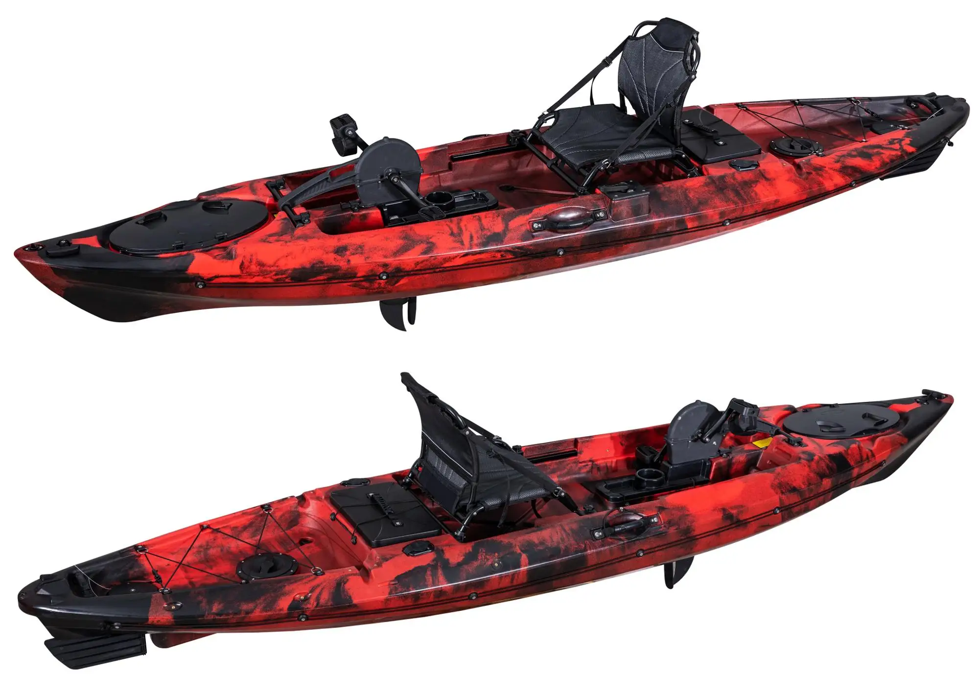 Lsf 12ft Single Roto Pe Pedal Drive Fishing Kayak With Rudder Buy