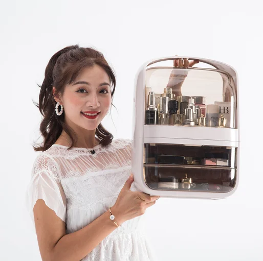 

Makeup Organizer , Modern Cosmetic Organizer Makeup Storage Holder , Display Make up Caddy Shelf Organization Boxes Case
