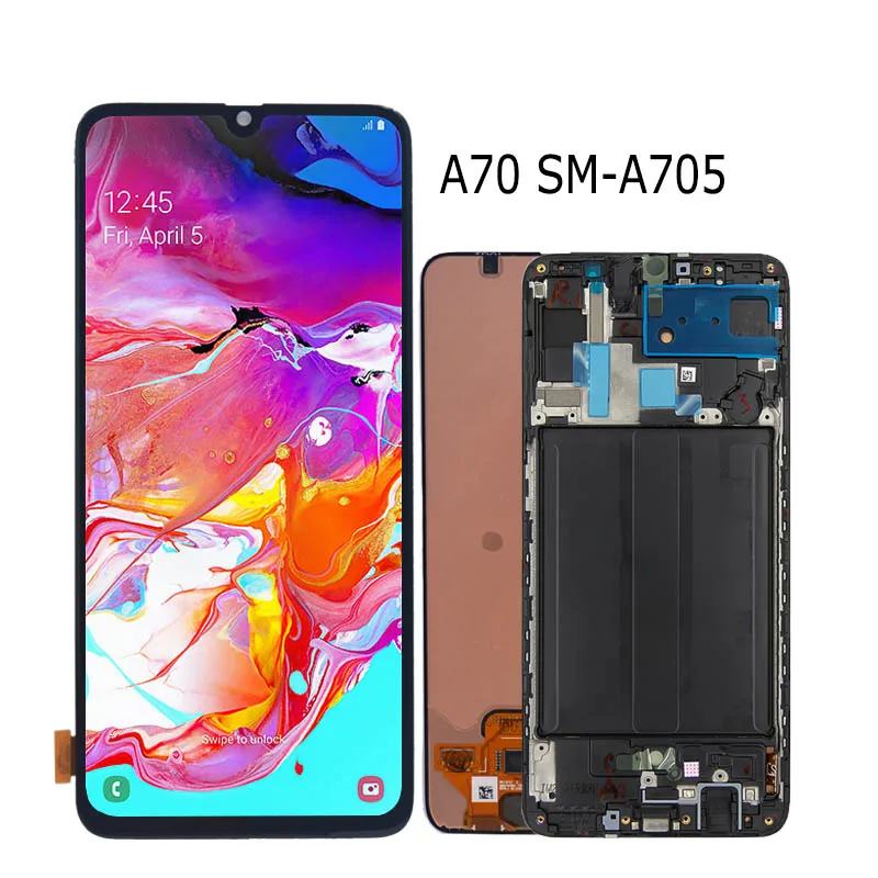 

Original Size 6.7'' Display For Samsung Galaxy A70 A705 SM-A705F A705F LCD Display Touch Screen Digitizer Assembly + Frame