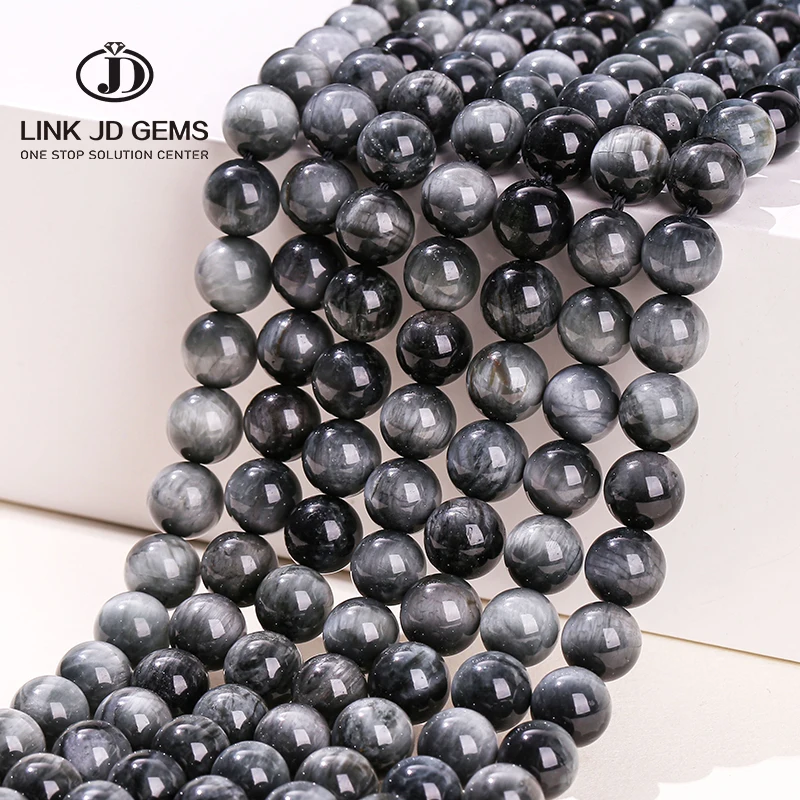 

High Quality Natural Eagle Eye Stone 4 6 8 10 12mm Gem Stone DIY Beads For Jewelry Making Accessory