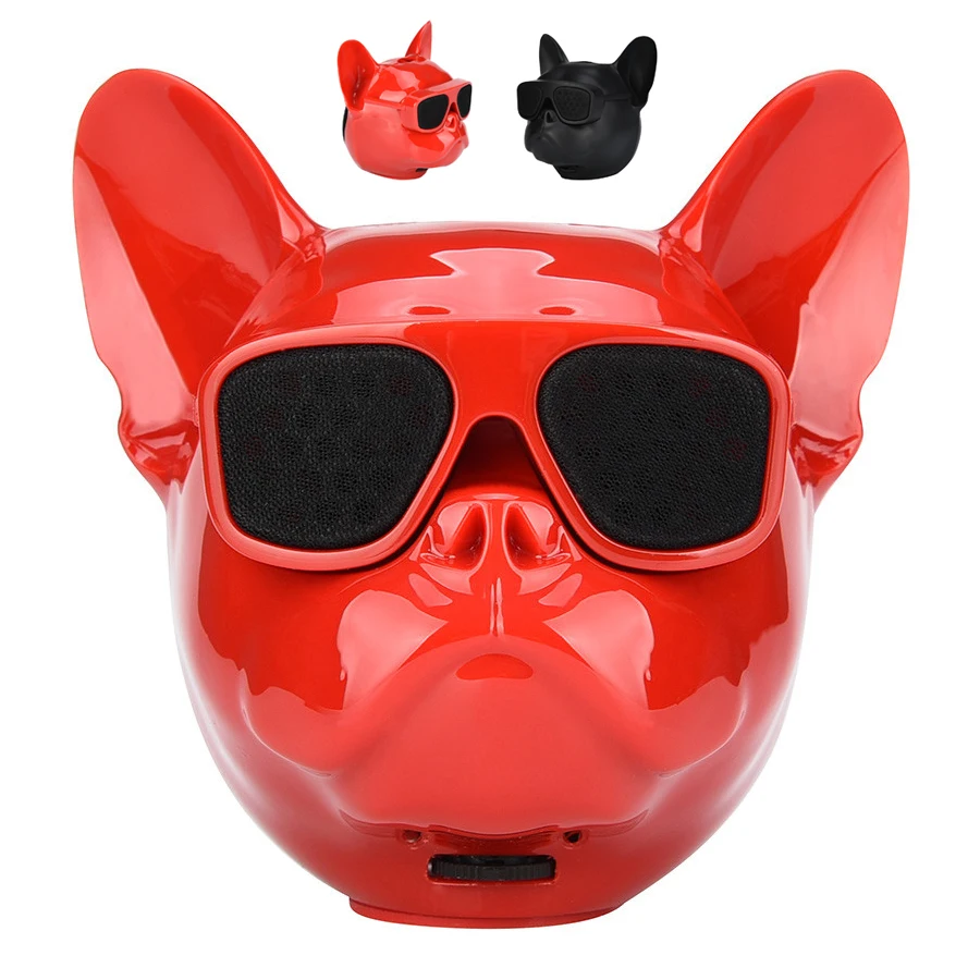 

Innoliance Hot Packet Led 12m Skull Best Face Shaped Head Bull Dogs Wireless Portable Speaker with Bt