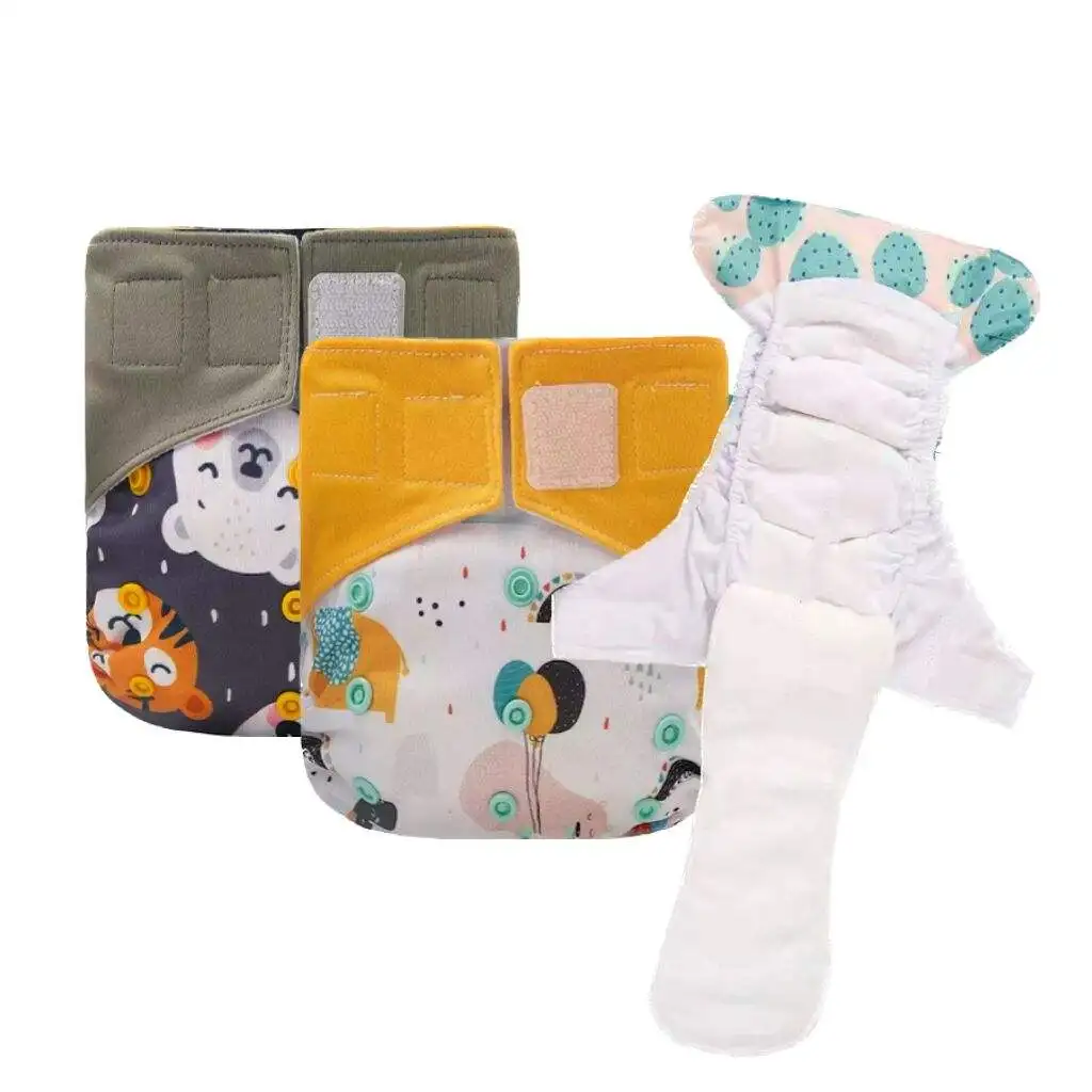 

Happy Flute waterproof cloth diaper all in one baby diapers reusable baby cloth diaper