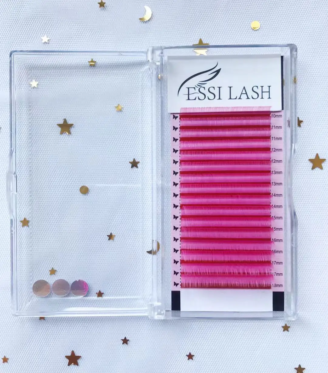 

Luxury Private Label Best vendor synthetic hair synthetic hair pink red blue purple cashmere silk mink color eyelashes extension, Colors