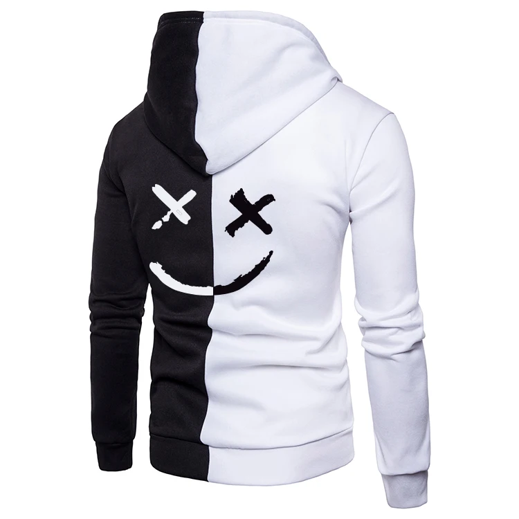 

Mens factory custom smile face oversized hoodie print