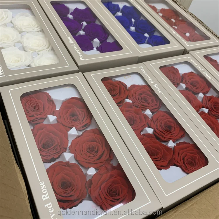 

QSLH-A310 B Grade Best Quality China Real Natural Eternal Forever Immortal Flower Head Preserved Roses