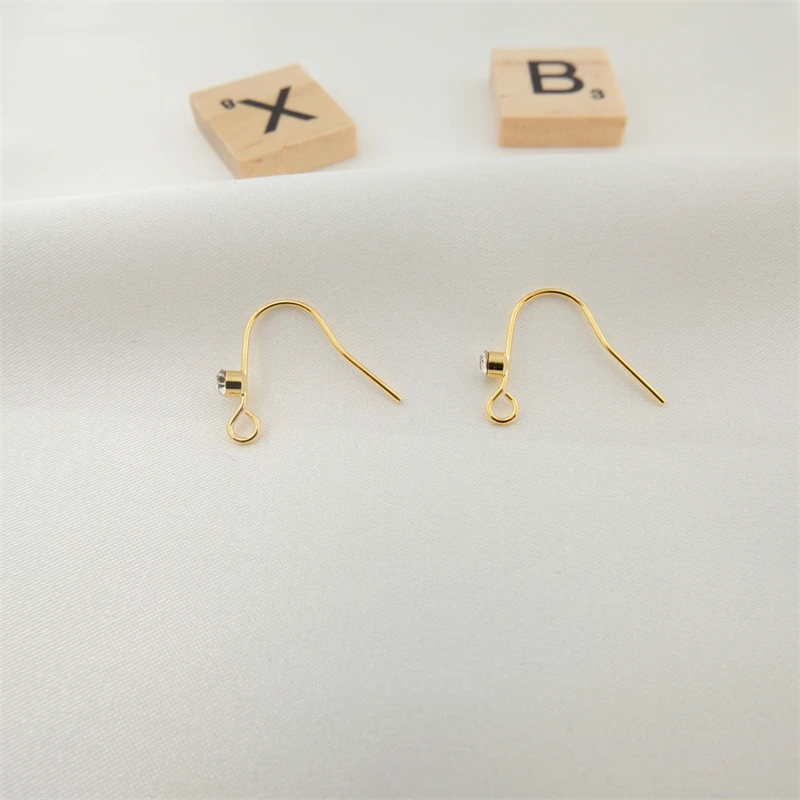 

earring findings jewelry making supplies brass earrings geometric zircon earring