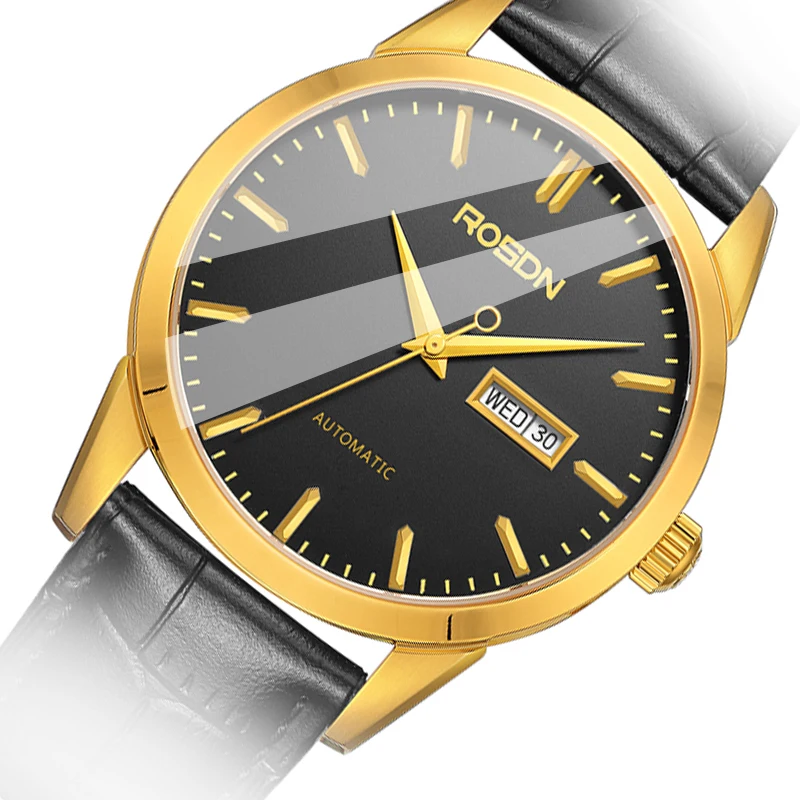 

OEM Men Mechanical Watches 5 BAR Mechanical Automatic Watch Leather Strap Automatic Mechanical Watch