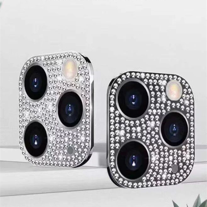 

Shockproof Rhinestone Glitter Diamond camera protector film for iphone X XS seconds chang to for iphone 11 pro Shinny lens case, As the following photos