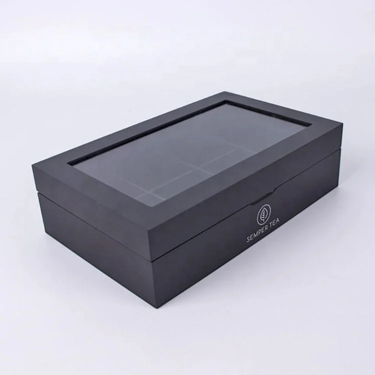 
Custom lacquered 6 compartments chinese gift wooden tea 
