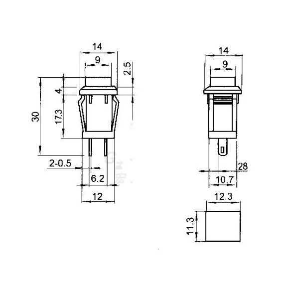 자물쇠를 가진 Ds-429a/429b 압박 누름단추식 전쟁 스위치,자동 자물쇠,Lockless,자동 리셋 단추 스위치 빨강과 ...
