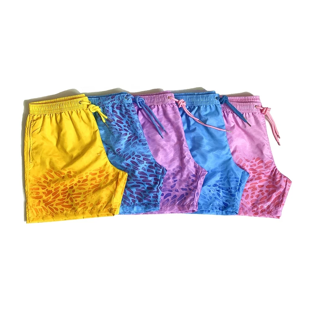 

High-quality Quick Dry Color Changing mens Swim Trunks Heat Reactive Technology men Swimwear Board Beach Shorts