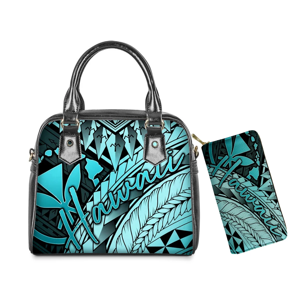

rangement de sac a main a la mode Hawaiian Flower Polynesian Printing bags women handbags ladies luxury purse