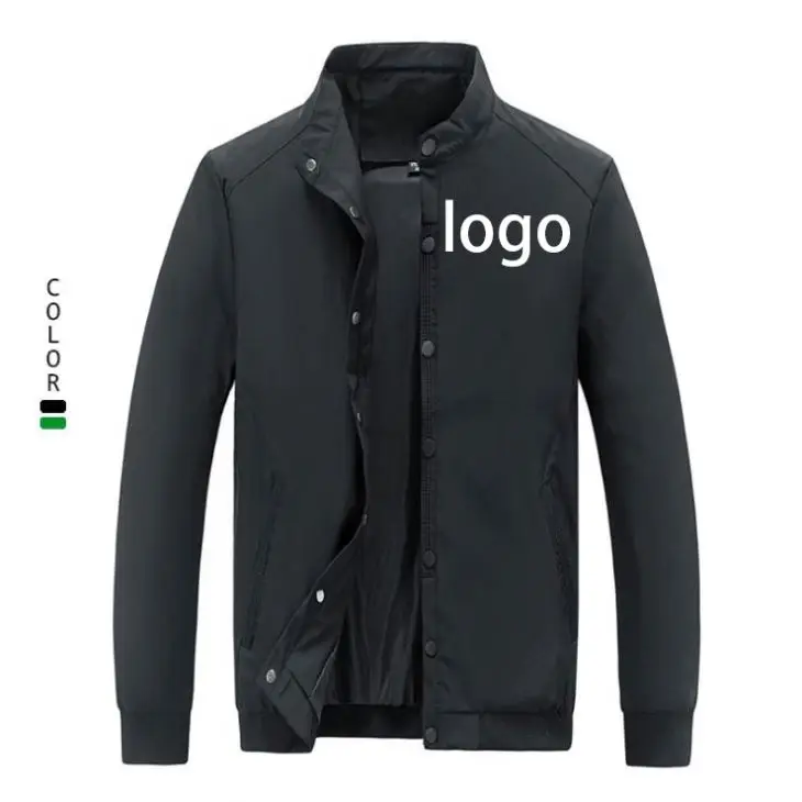 

Amazon 2021 Solid Color Single Breasted Plus Size Jackets Custom Logo Coats And Jackets Men, Black,army green