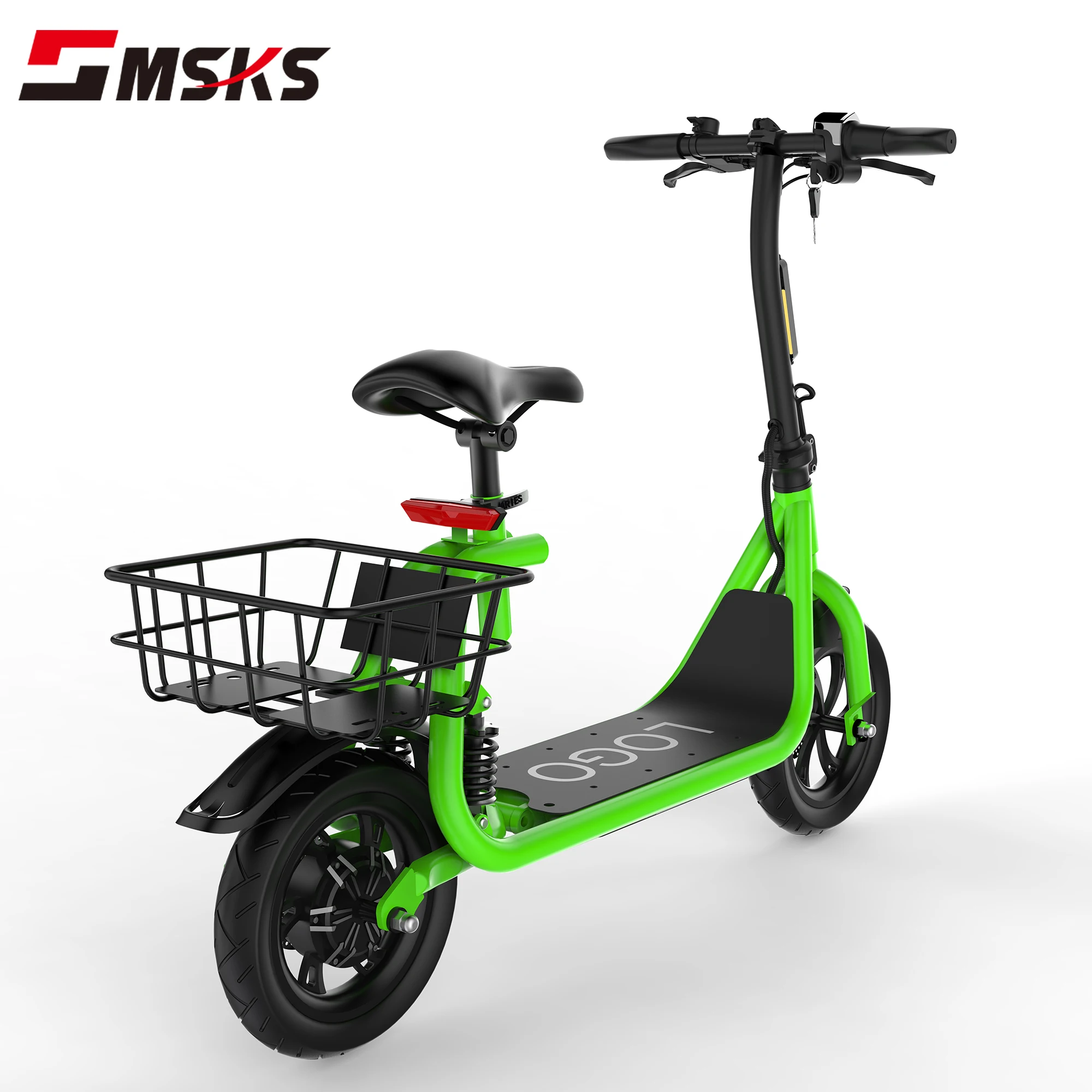 12 Inch Mobility Scooter Foldable Electric Scooter 350w With Basket