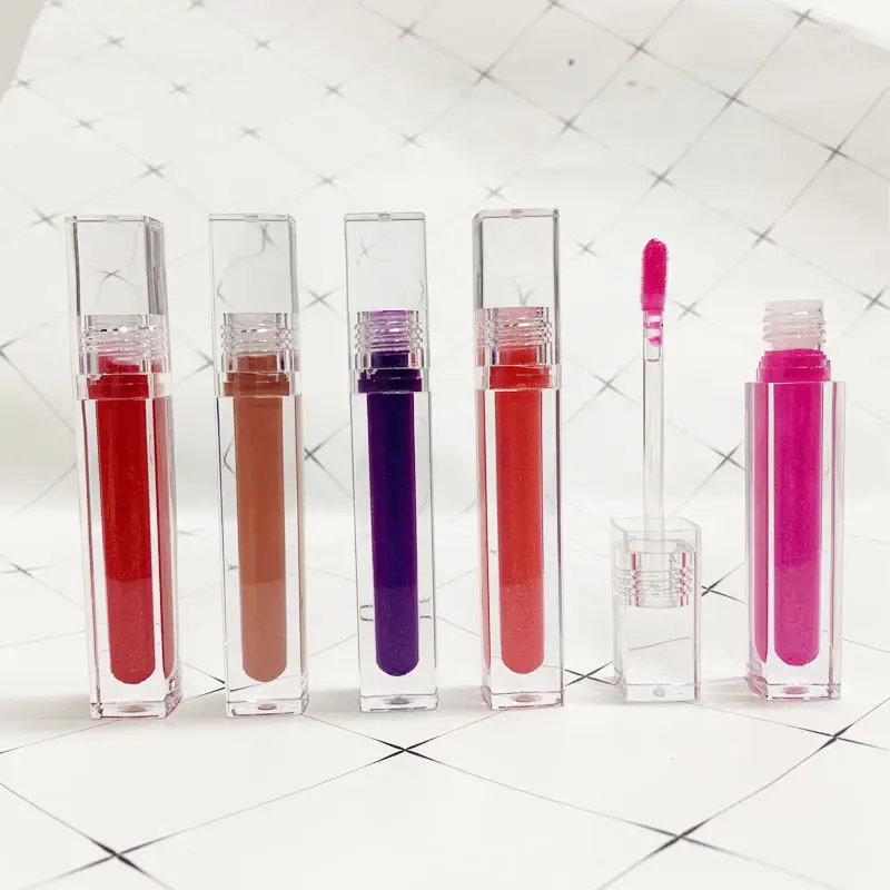 

Liquid Shimmer Lipstick Label Cosmetics Fashion Sexy Waterproof Clear Casing lipgloss