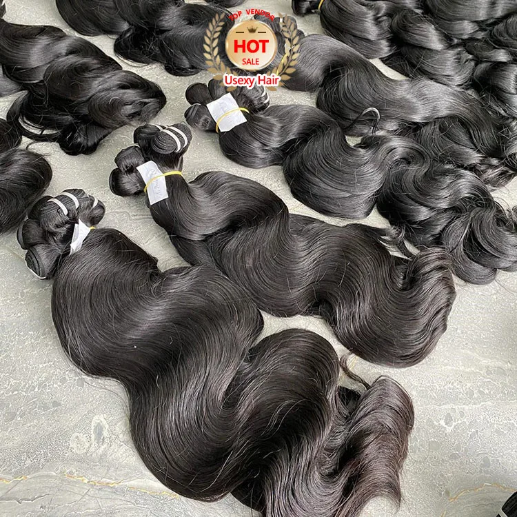 Top Wholesale Unprocessed Natural Wave Vietnamese Virgin Natural Wavy Hair Vendor Best Price Cuticle Aligned Human Hair Bundles