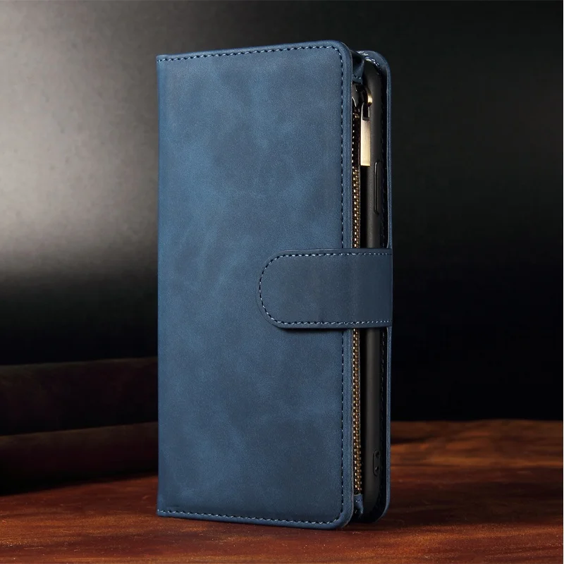 

For iPhone 11 Case Cover Luxury Genuine Leather Wallet Flip Cover Mobile Phone Cases for Iphone 11 Bags With Card Holder, 5 colors