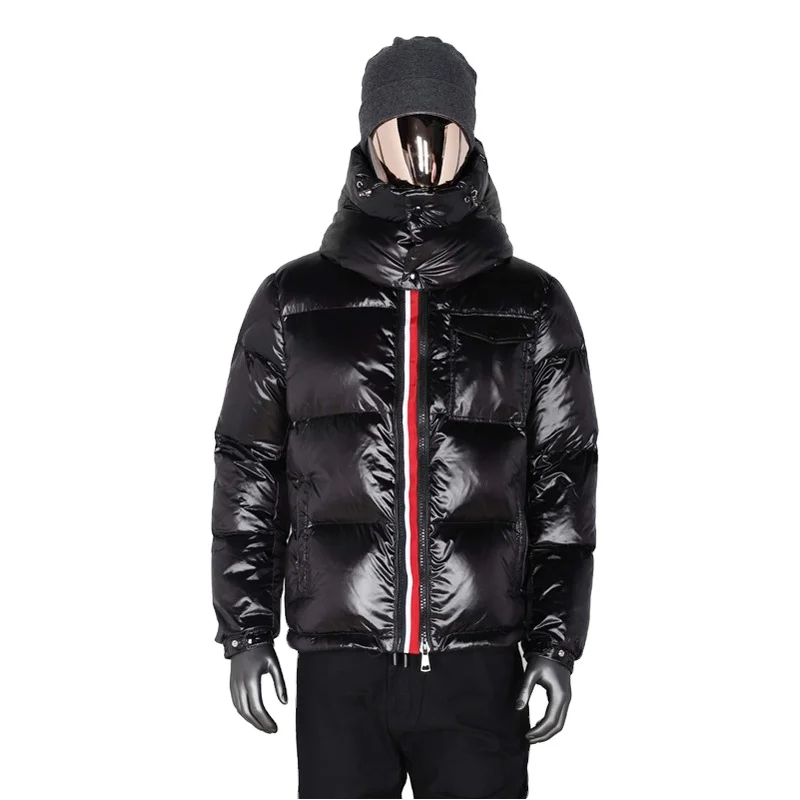 

Wholesale Men Winter Shiny Duck Down Windproof Breathable Puffer Bubble Quilted Jacket