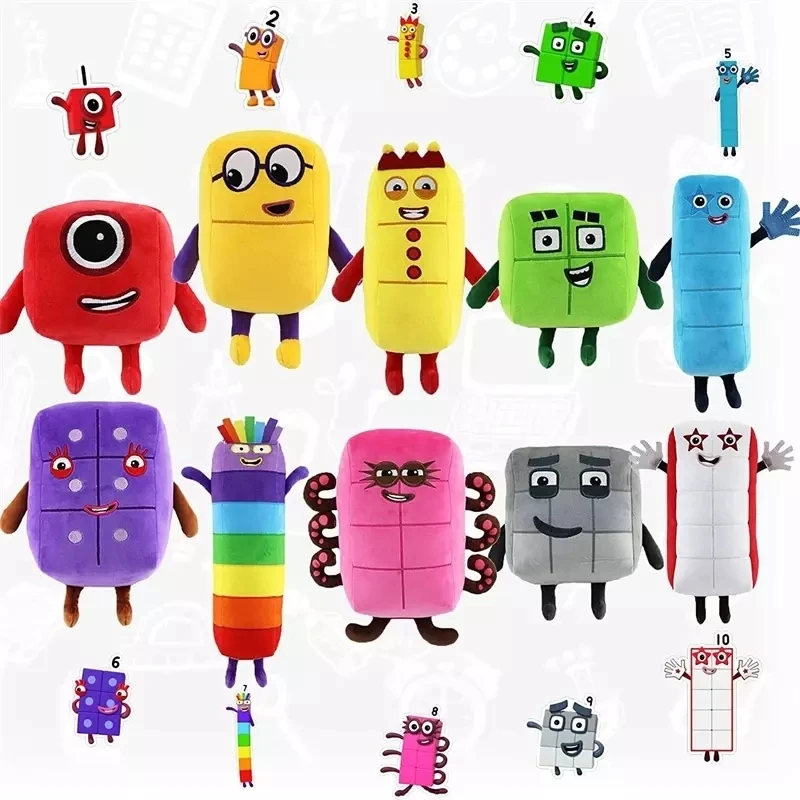 

New design Wholesale Stuffed Toy Kids Educational 1-10 Number One Stuffy Digital Numbers Plush Toys