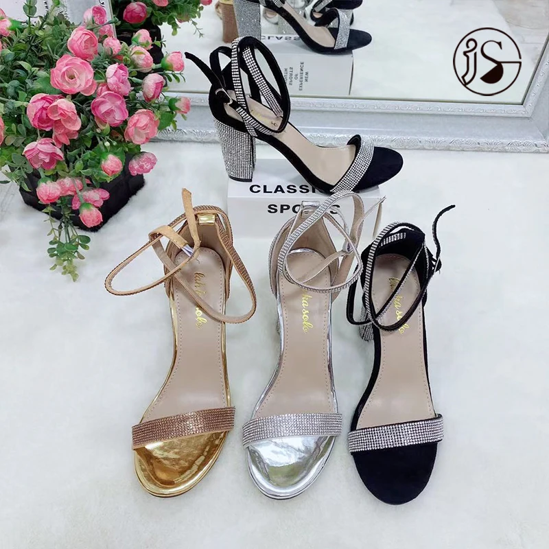 

2020 Fashion Slipper sandals ladies high heel simple slipper Diamond, Picture