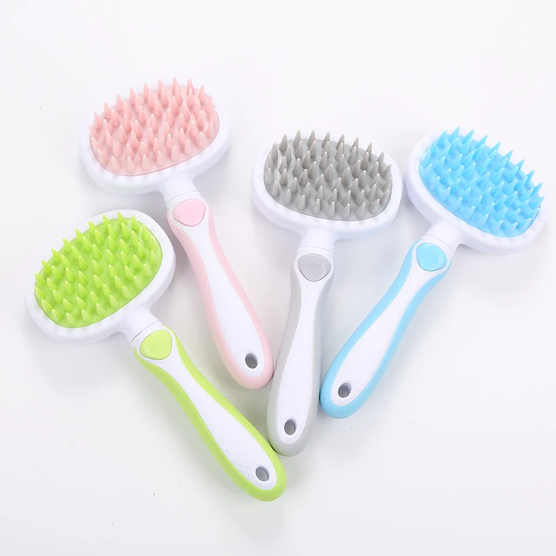 

wholesale Pet Massage Bath Brush Pet Supplies Bend Open Knit Comb