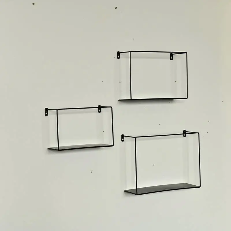 

Set 3 Wall Mounted Metal Floating Wall Shelves