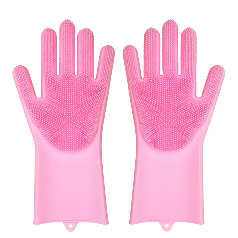 Platinum Silicone Glove With Bristle Magic Dishwashing Gloves Fancy