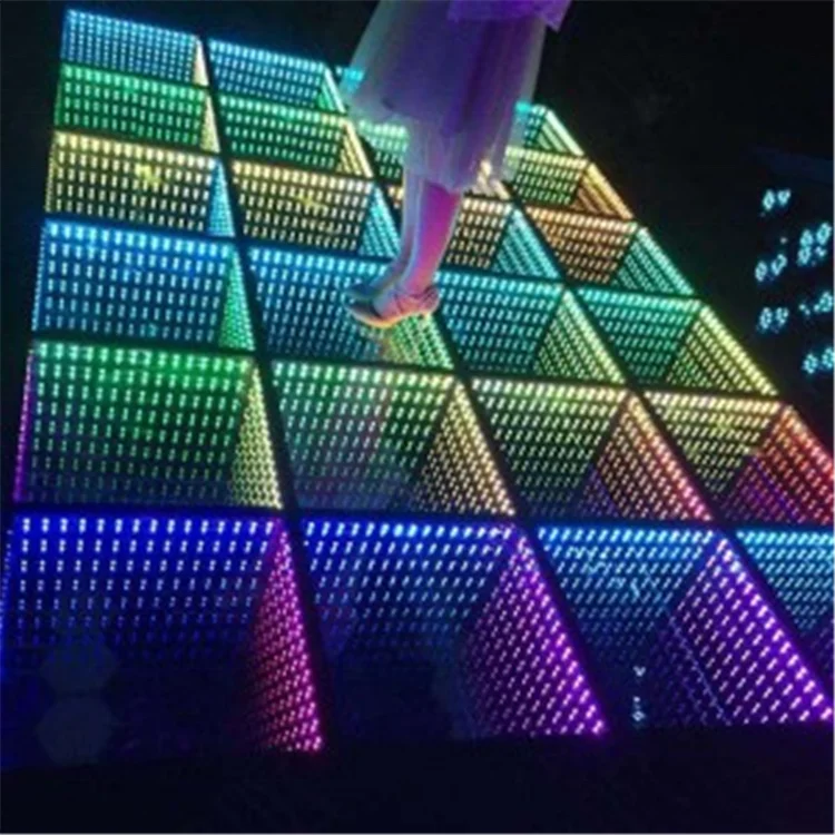 Outdoor indoor high quality portable panels 3D LED DJ colourful led dance floor for wedding used