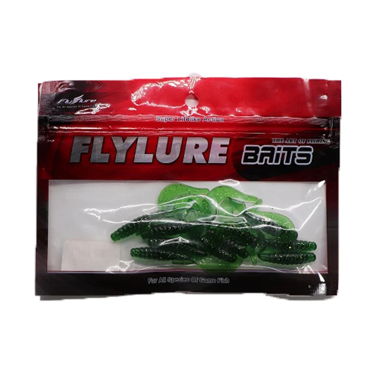 

FLYLURE 40mm 0.6G/1.38G screw body t tail soft worm fishing lure bait soft soft lure and bug in sweet screw