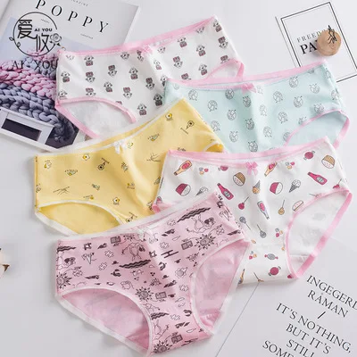 

Cheap Price Cute Printing Soft Cotton Young Girl Panties Briefs Girls Underwear For Middle School Young Girls