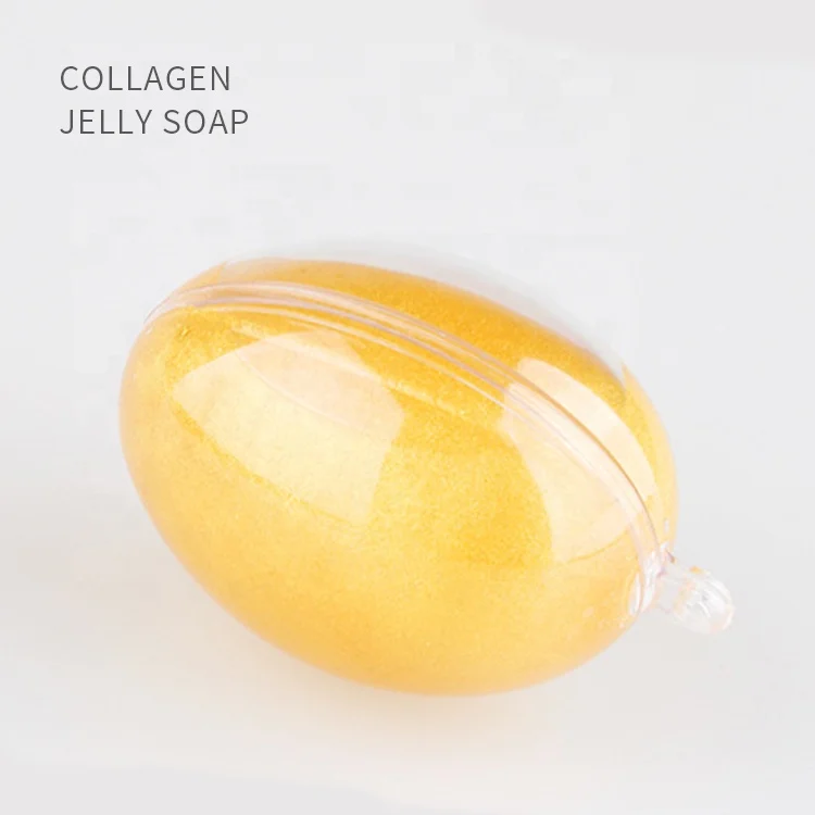 

Private label customized brand oem 50g collegen jelly soap jabon de colageno egg yellow soap best seller